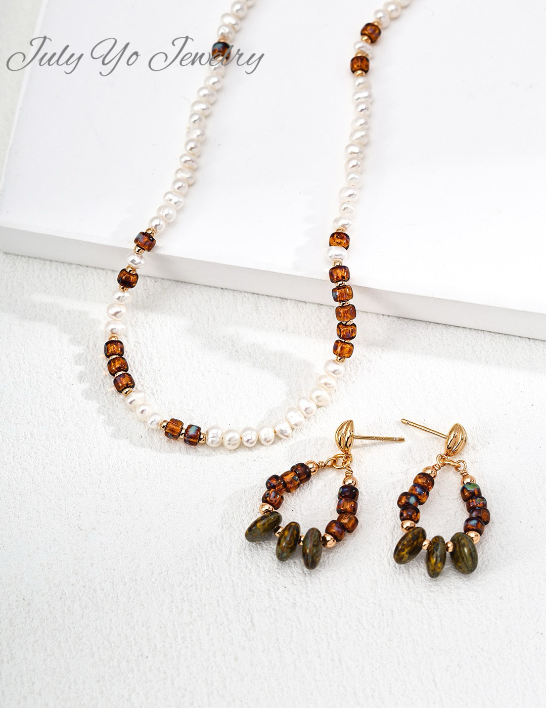 【 Iridescent Radiance 】S925 Silver Retro Glass Bead Earrings; Handcrafted Bohemian Style; A high-end artistic touch at the ear
