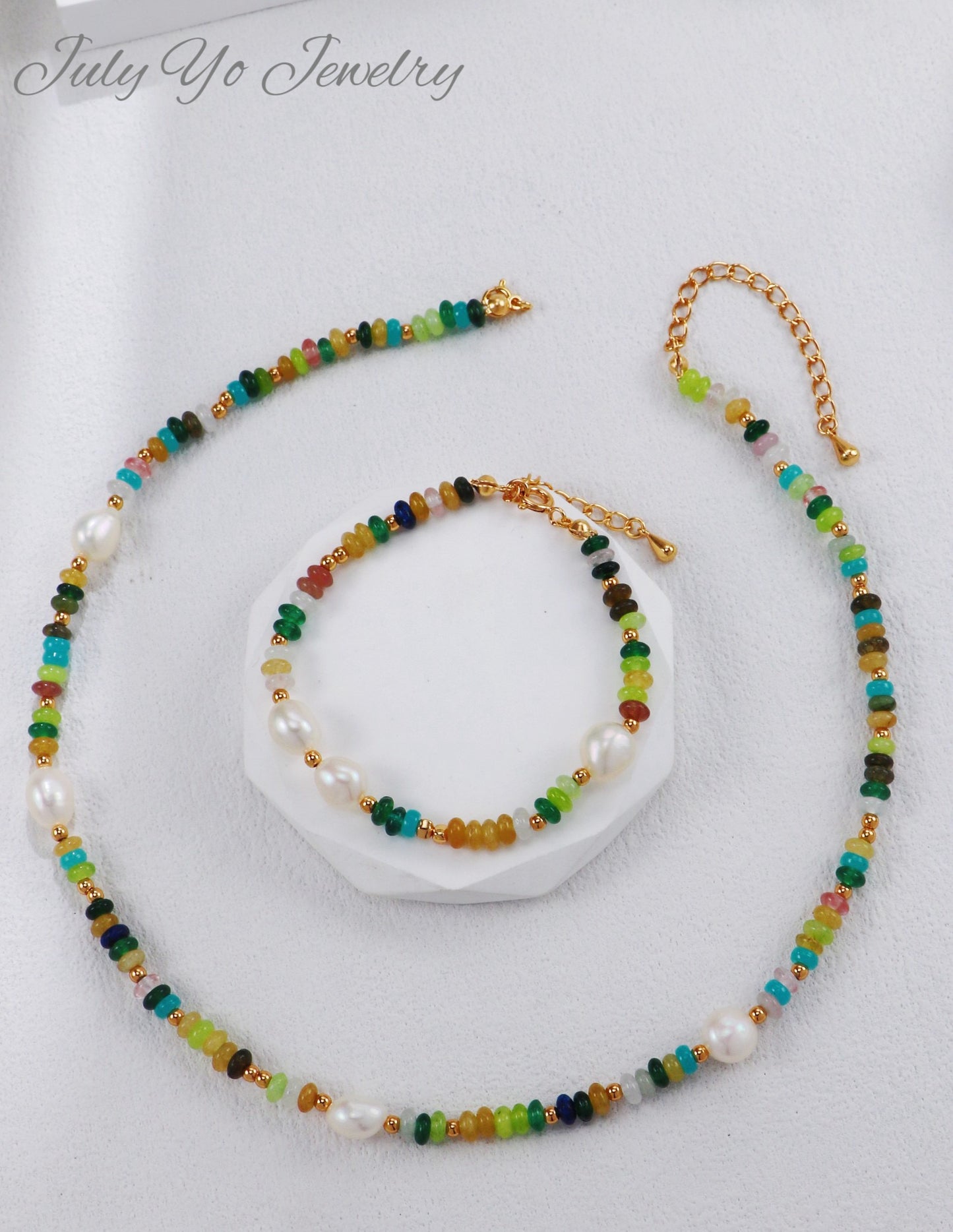 【 Light Luxury Iridescent 】S925 Silver and Gold Rainbow Pearl Necklace! Retro Baroque Luster! A niche and high-end gift