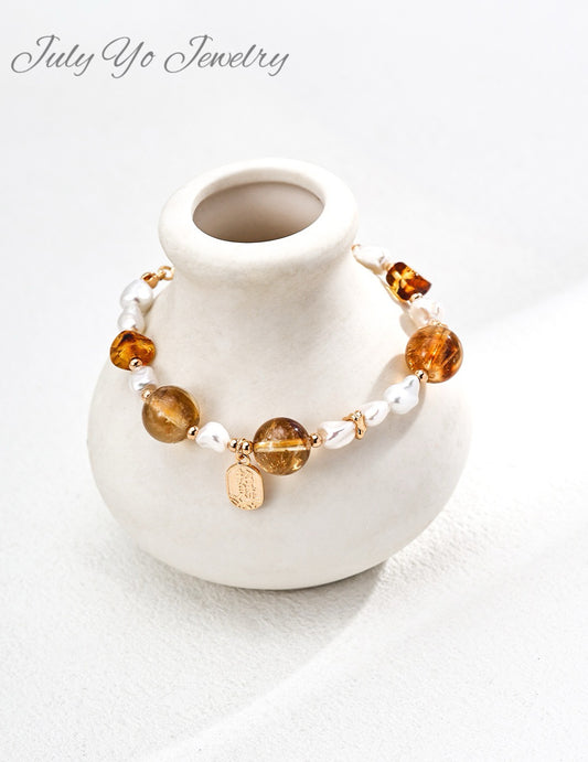【 Attracting Wealth and Good Fortune 】S925 Silver Natural Pearl Bracelet: Jewelry for Wealth and Good Luck, Light Luxury Jewelry for Good Fortune