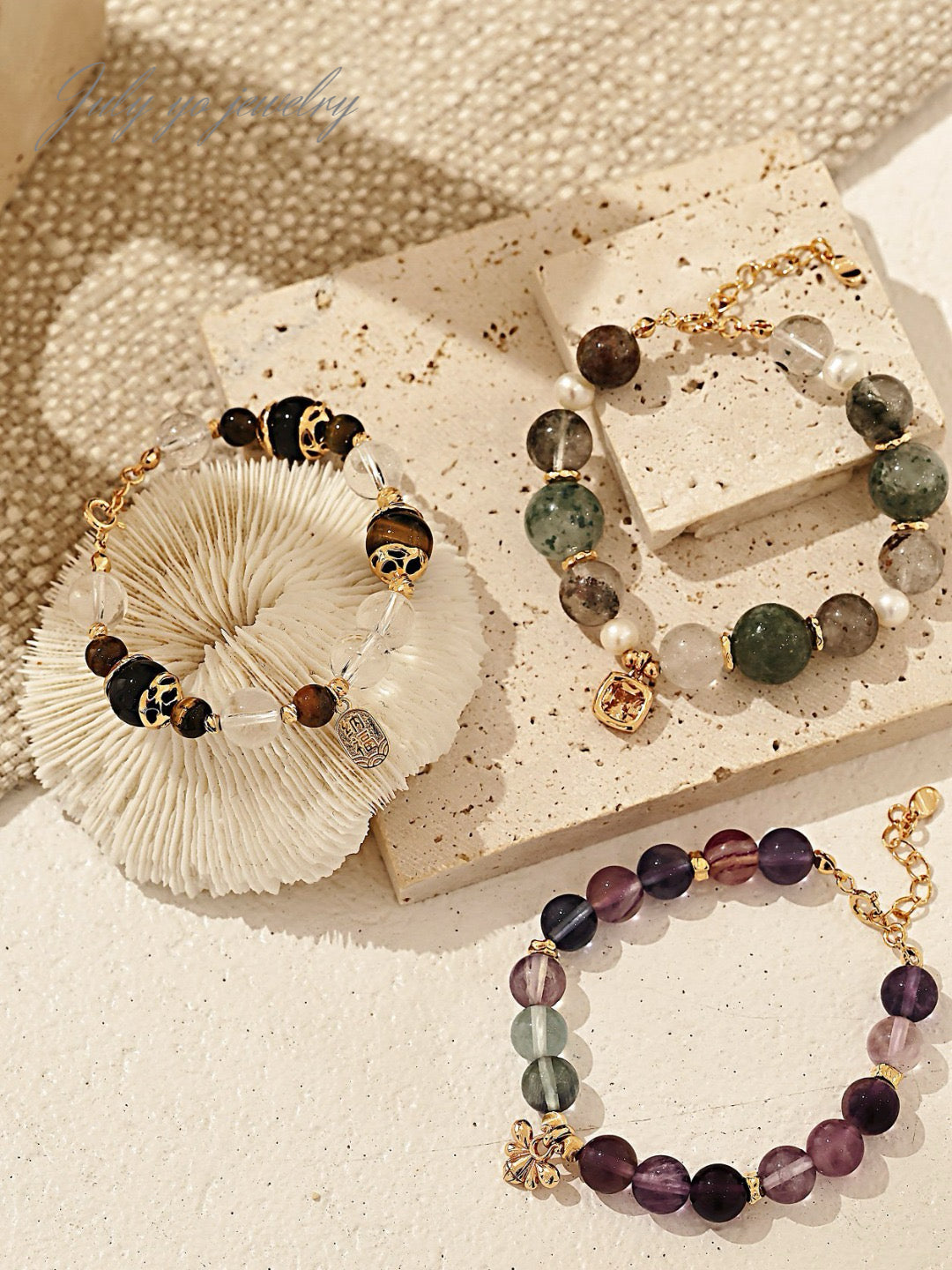 S925 silver natural Pearl Ghost Crystal bracelet: The charm of the earth, the beauty of spirituality
