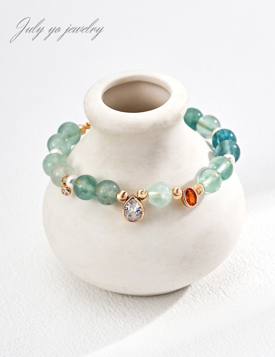 S925 Silver Natural Pearl Fluorite Zircon Bracelet: Light Luxury and elegance, Dynamic and dazzling