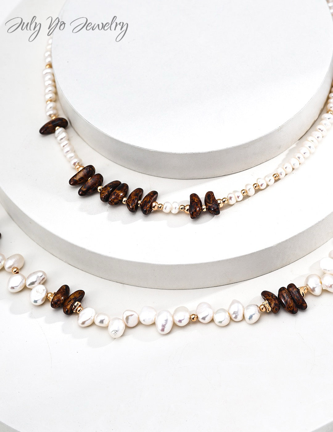 【 Light Luxury Design 】S925 Sterling Silver Natural Pearl Czech Glass Necklace! Handcrafted inlay asymmetrical design: The top choice for birthday gifts