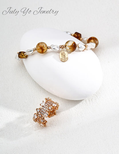 【 Attracting Wealth and Good Fortune 】S925 Silver Natural Pearl Bracelet: Jewelry for Wealth and Good Luck, Light Luxury Jewelry for Good Fortune