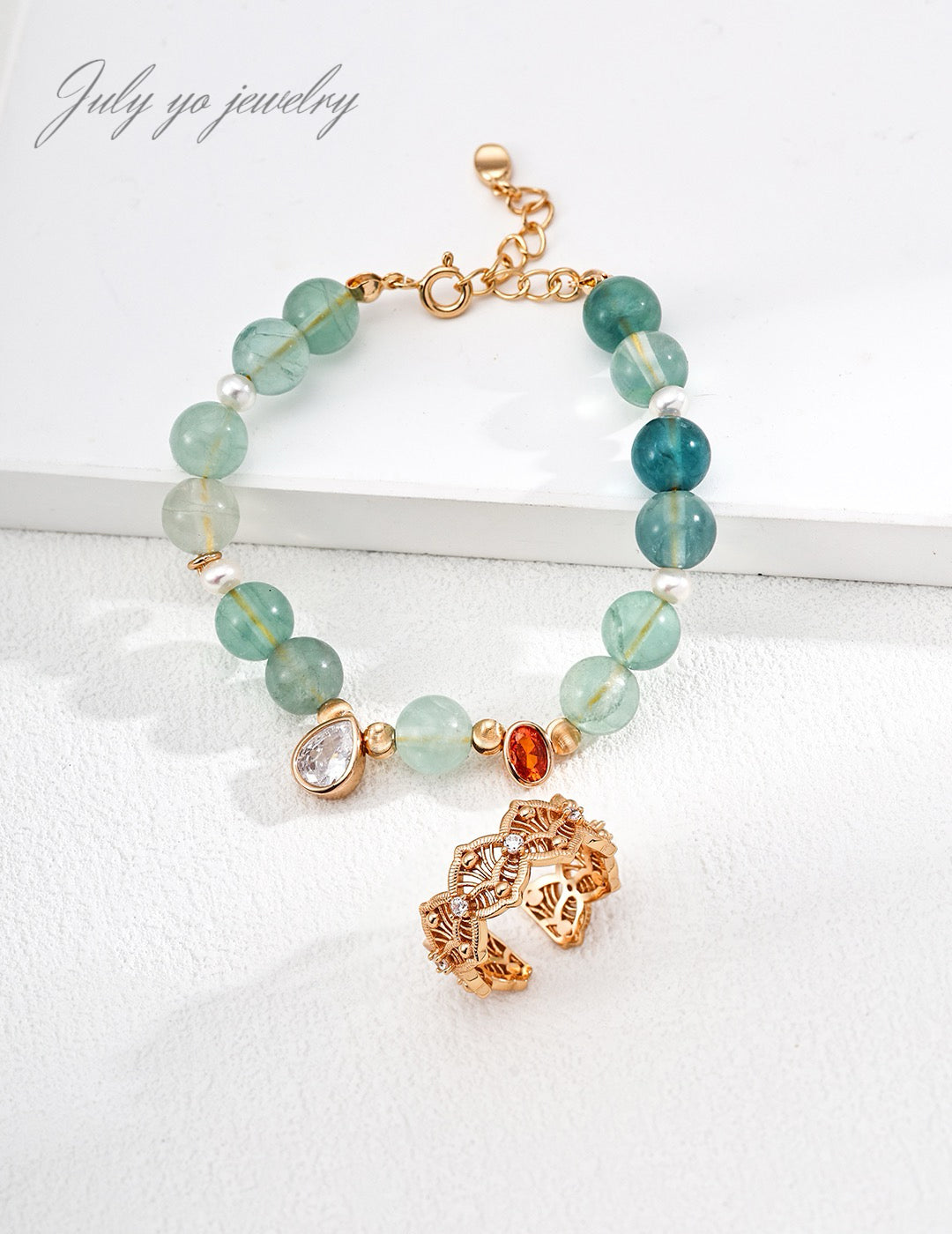 S925 Silver Natural Pearl Fluorite Zircon Bracelet: Light Luxury and elegance, Dynamic and dazzling