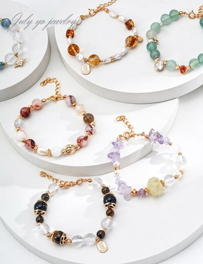 S925 Silver Natural Pearl Fluorite Zircon Bracelet: Light Luxury and elegance, Dynamic and dazzling